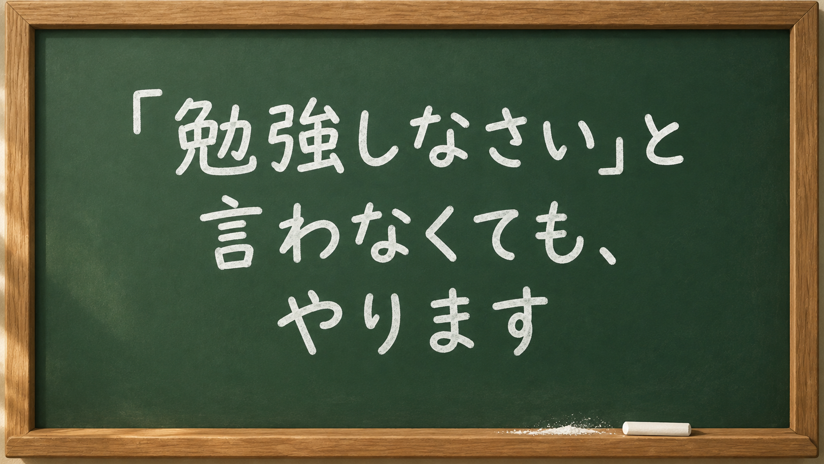 「勉強しなさい」と言わずに、毎日やる子にする方法